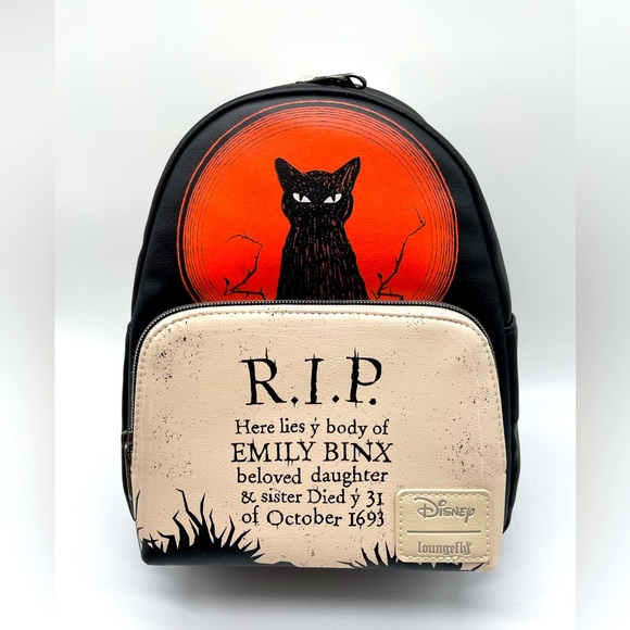 Loungefly Disney Hocus Pocus Binx Black Cat Glow-In-The-Dark Mini Backpack - Picture 1 of 9